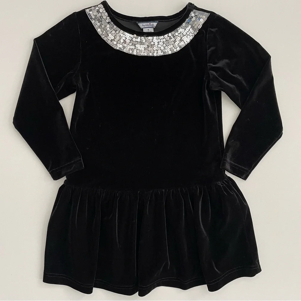 Hartstrings Little Girls Velvet Dress Size 4